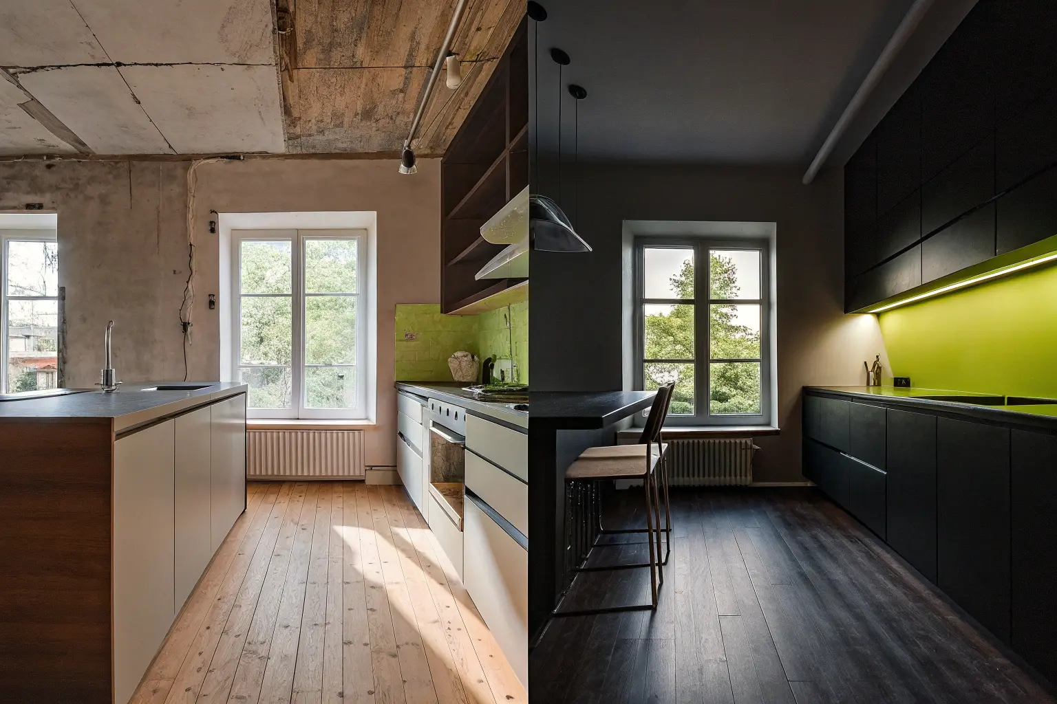 Köksrenovering före och efter – svensk minimalistisk design