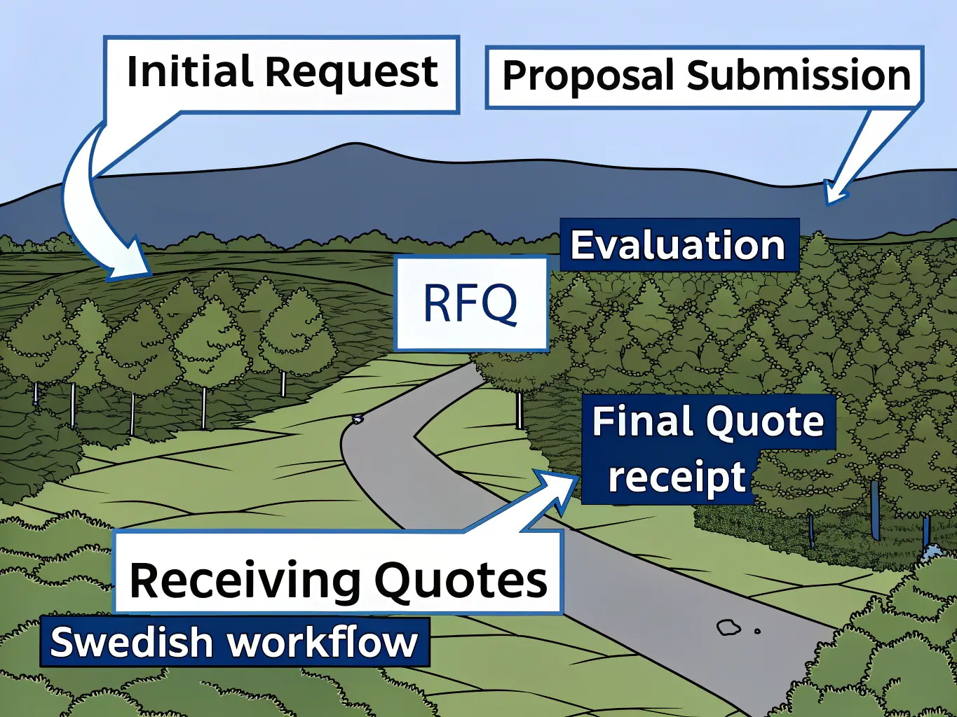 Process från offertförfrågan till färdig offert